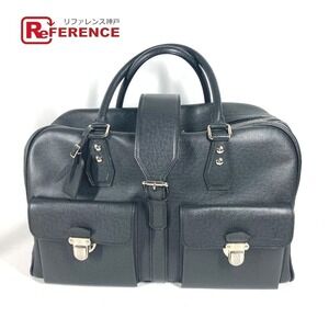 Louis Vuitton Taiga Ivan Travel Bag Boston Leather Ardoise Black